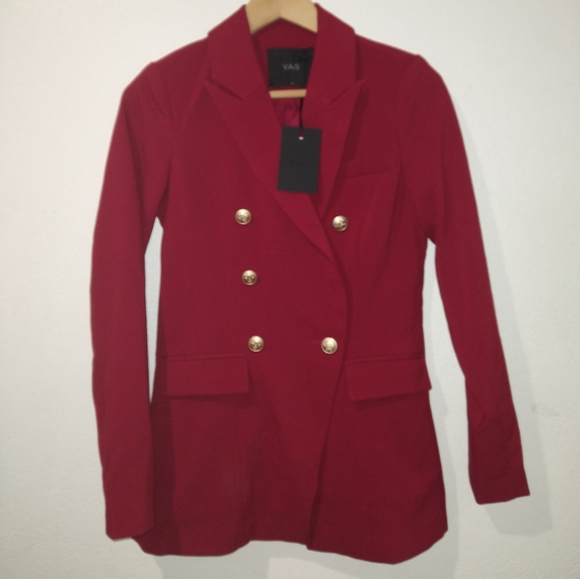 NWT ASOS Y.A.S Yasliana Red Blazer - Picture 8 of 14